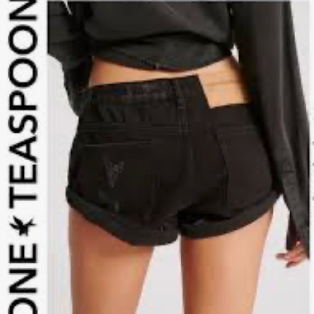 One Teaspoon Bandits Black Jean Shorts
